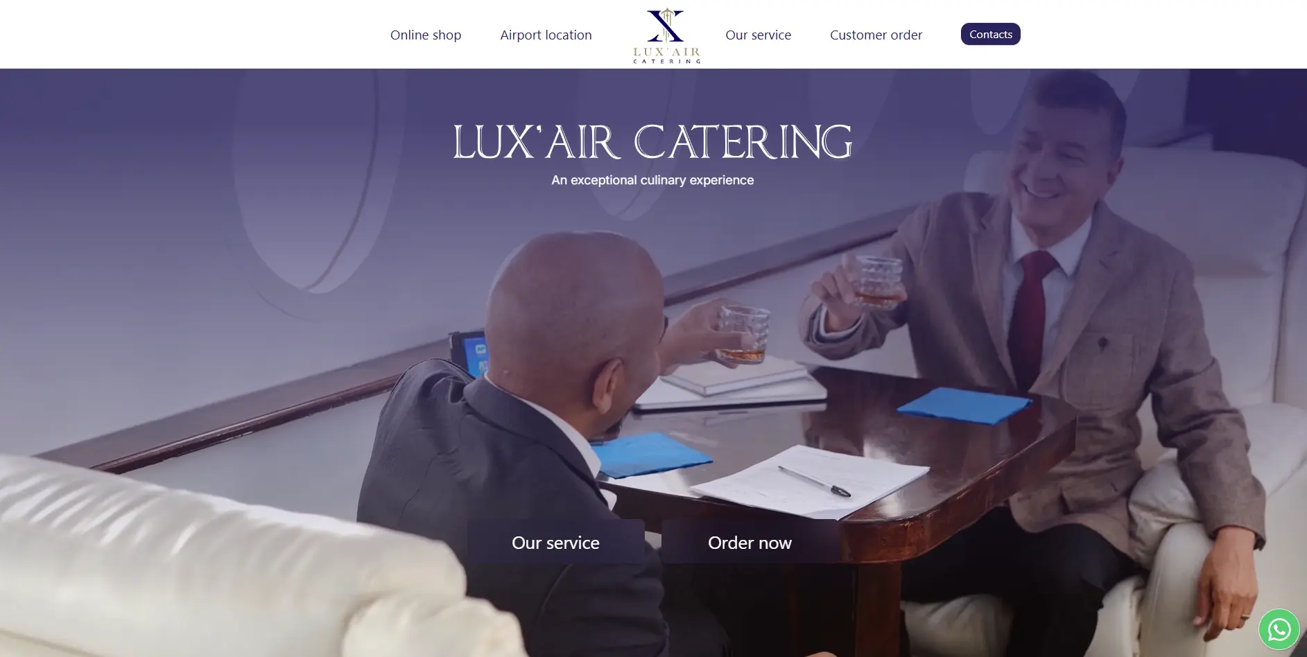 Lux’Air Catering project screen 1