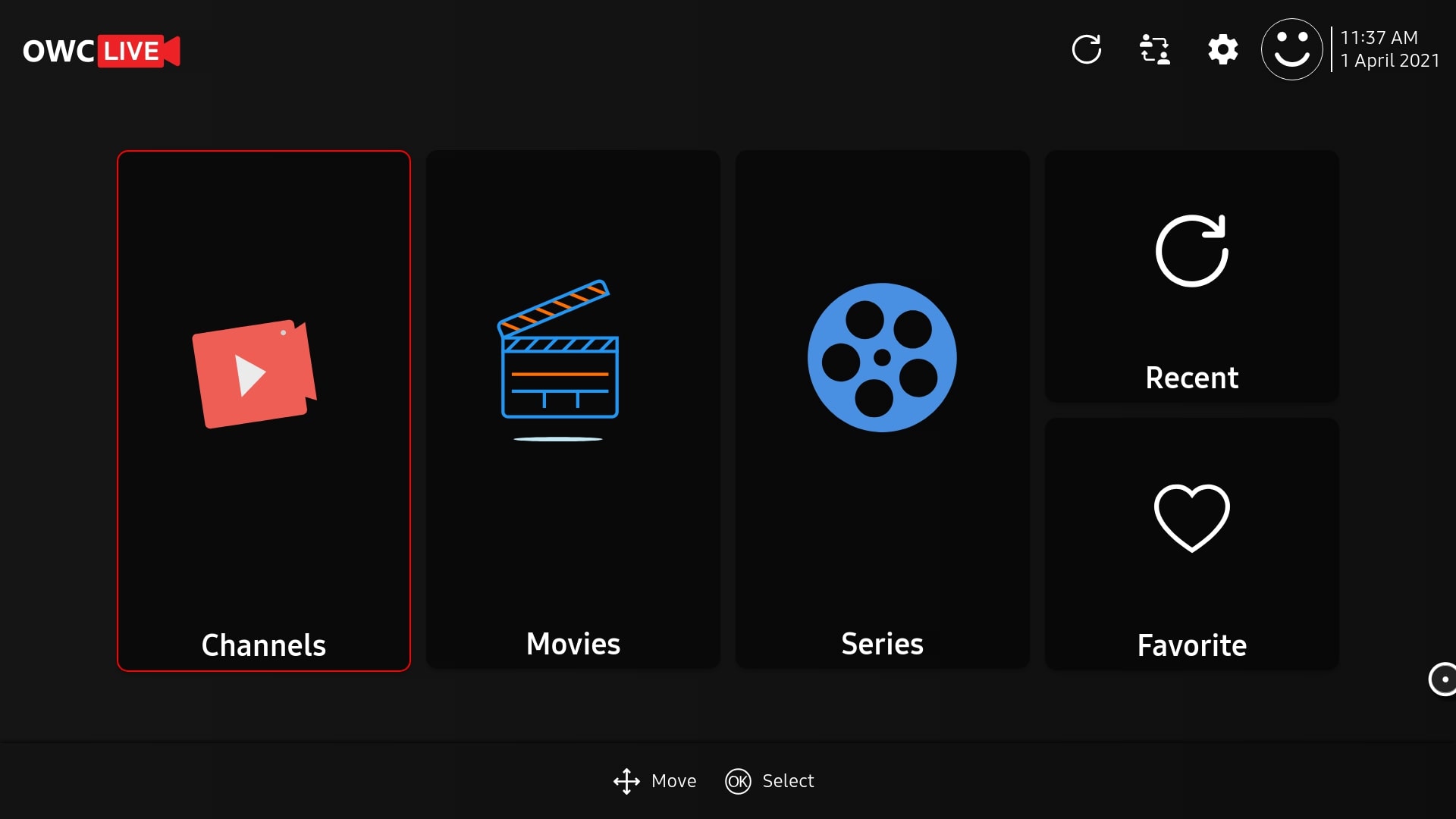 OneTowns Player project screen 1