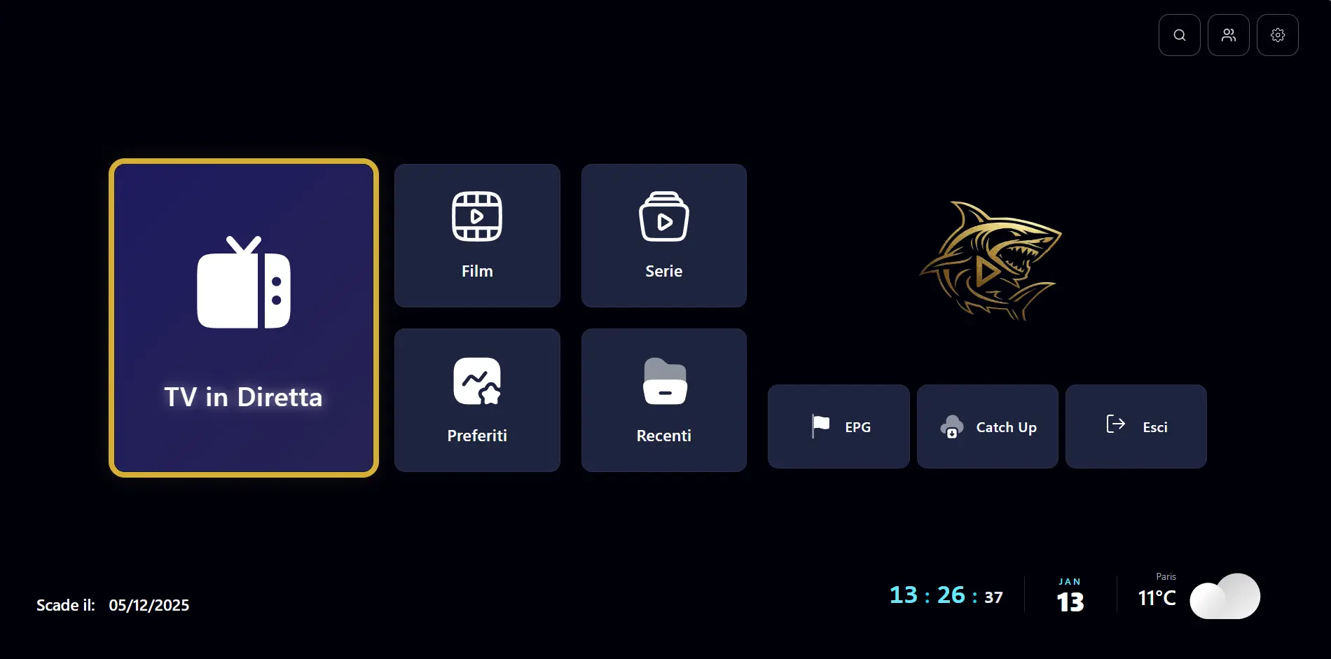 Shark-Player Pro project screen 1